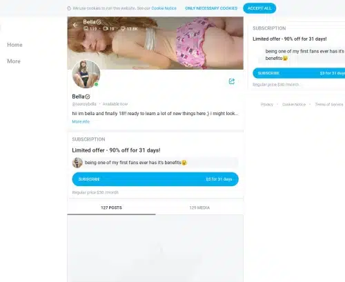 A Review Screenshot of Teensybella OnlyFans