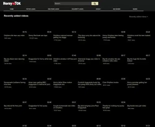A Review Screenshot of HornyTok