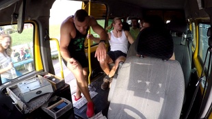 1. Download full pics of Anal massacre with kinky twins from czechbangbus.com