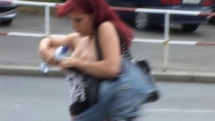 6. Download full pics of Tits Out – No Bra, No Chance from czechjacker.com