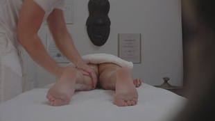 4. Download full pics of Brunette Babe’s Pussy Pounded on the Massage Bed from czechmassage.com