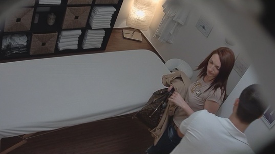 1. Download full pics of Fiery Redhead Writhes Under a Sensual Touch from czechmassage.com