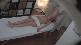 8. Download full pics of Brunette Babe Takes It Hard on the Massage Table from czechmassage.com