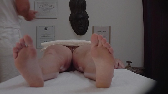 7. Download full pics of Thick Slut's Ass Spread Wide While Getting Fingered from czechmassage.com