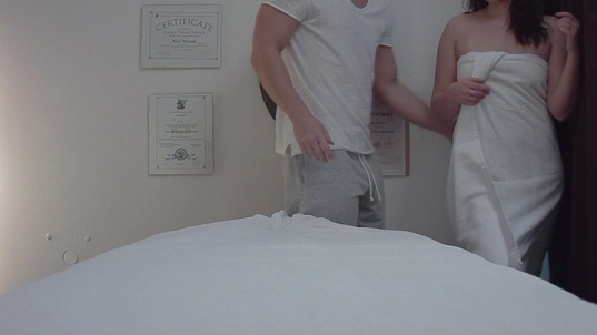 3. Download full pics of Brunette Begs for a Happy Ending from czechmassage.com