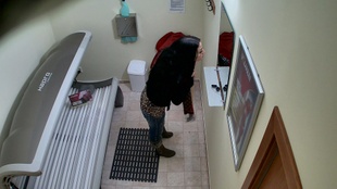 1. Download full pics of Brunette’s Tight Body Bares It All Again from czechsolarium.com