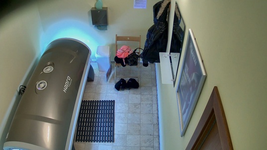 6. Download full pics of Dark-Haired Babe Strips Again in Solarium from czechsolarium.com