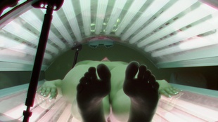 6. Download full pics of Mysterious Lady Strips in Solarium from czechsolarium.com