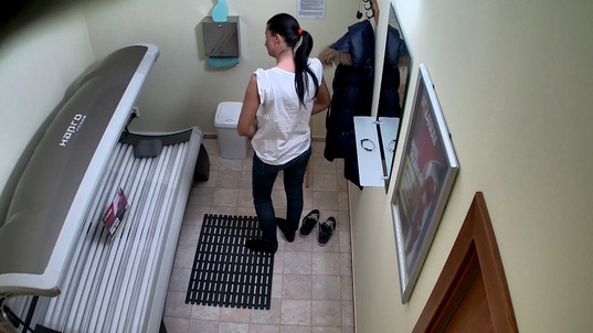 1. Download full pics of Dark-Haired Babe Gives Another Free Pussy Flash from czechsolarium.com