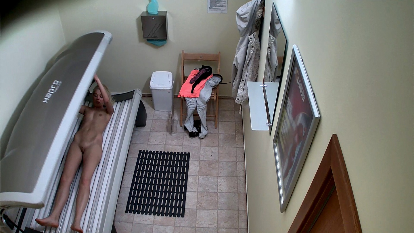 Blonde Teen Strips Down and Flashes Her Tight Pussy