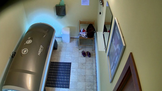 5. Download full pics of Brunette Enjoys Her Solarium Session, Flashes Her Pussy from czechsolarium.com