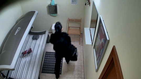 1. Download full pics of Tattooed Brunette Strips Down for a Tan from czechsolarium.com