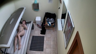 3. Download full pics of Blonde Teases Cameras in Solarium from czechsolarium.com