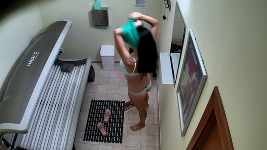 2. Download full pics of Silicone Brunette Bares All in Solarium from czechsolarium.com