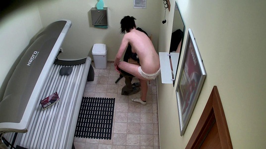 2. Download full pics of Lesbian Babe Strips Down for a Free Show from czechsolarium.com