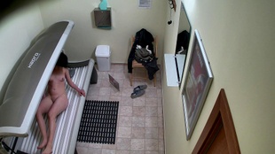 3. Download full pics of Lesbian Babe Strips Down for a Free Show from czechsolarium.com