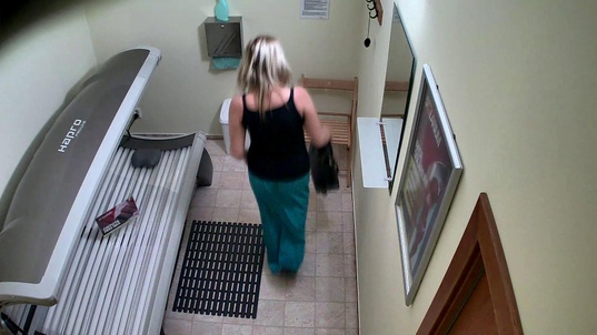 1. Download full pics of Blonde Goddess Takes on Solarium Again from czechsolarium.com