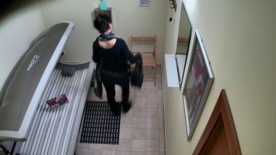 1. Download full pics of Busty Brunette Takes on the Solarium from czechsolarium.com