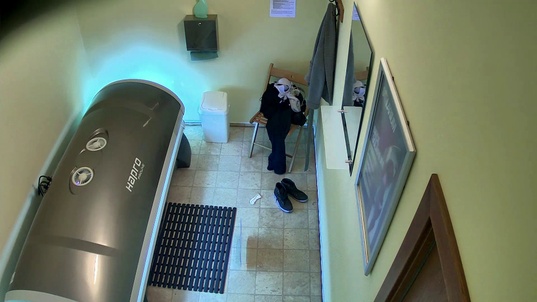 5. Download full pics of Slim Brunette’s Playful Solarium Session from czechsolarium.com