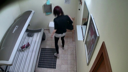 1. Download full pics of Slim Brunette's Playful Solarium Show from czechsolarium.com