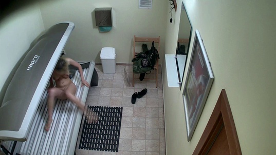 3. Download full pics of Blonde Exposed While Relaxing from czechsolarium.com