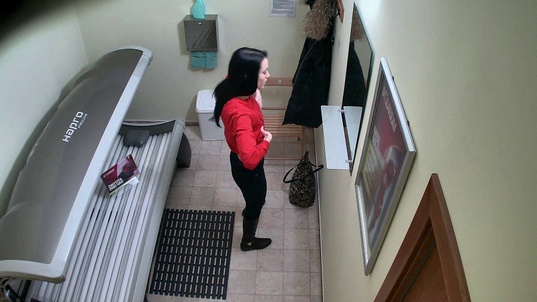 1. Download full pics of Busty Brunette in Solarium—Unaware from czechsolarium.com