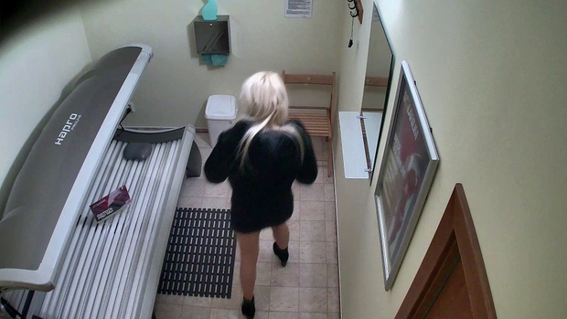 1. Download full pics of Naughty Brunette Caught from czechsolarium.com