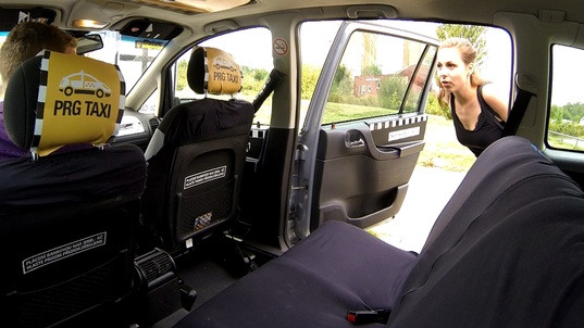 2. Download full pics of Cheating brunette from czechtaxi.com