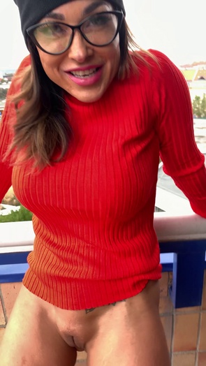 5. Download full pics of Busty MILF fuck on the terrace from glaminogirls.com