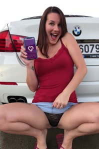 1. Download full pics of Fuck on Top of the Luxury Car from glaminogirls.com
