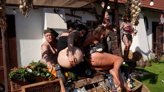 9. Download full pics of Extreme Veggie Penetration from perversefamily.com