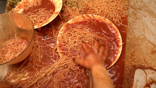 7. Download full pics of Eveline and Brittany Fuck with Food from powerfetish.com