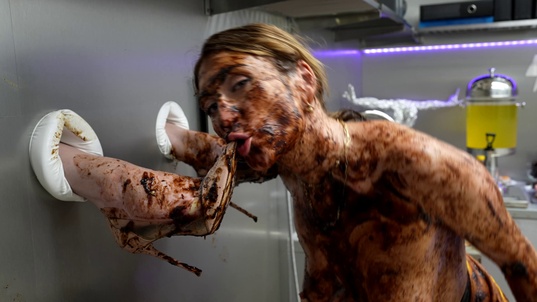 10. Download full pics of Rolling in Piss and Chocolate from powerfetish.com