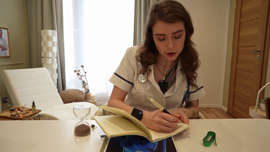 1. Download full pics of Busty MILF Lena from therapyasmr.com